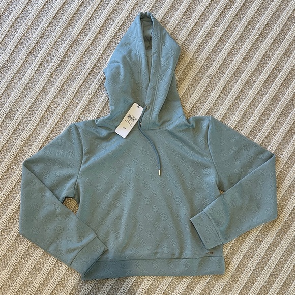 Guess Tops - Guess ocean Embossed Hoodie